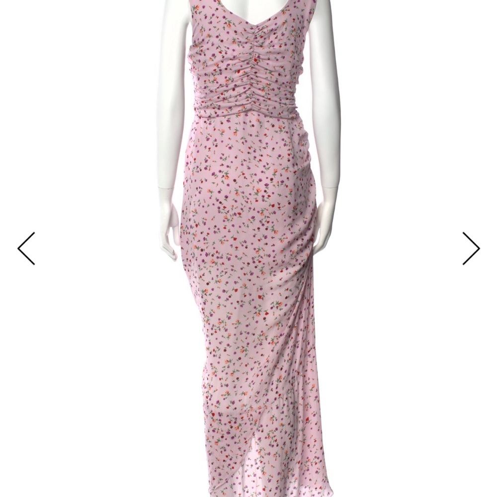 NICHOLAS Asymmetrical Silk Pink Floral Dress - Picture 4 of 11